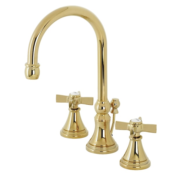KS2982ZX Millennium Widespread Bathroom Faucet W/ Brass Pop-Up, Brass